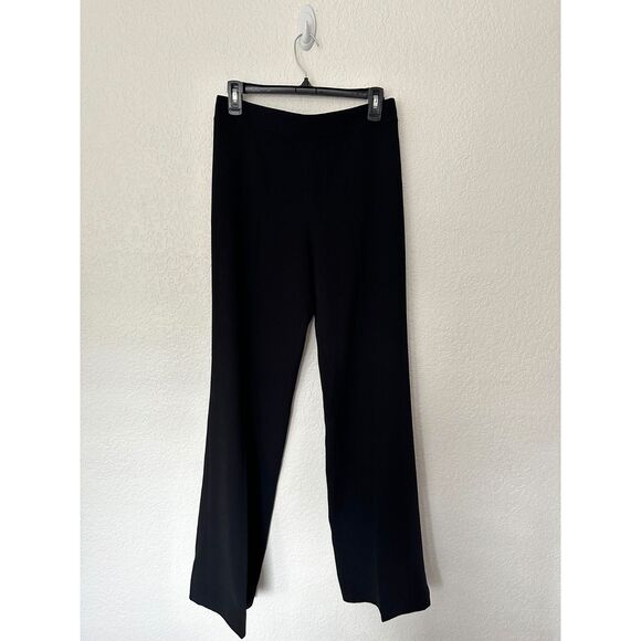 Zara High Rise Pleated Wide Leg Black Trousers Side Zipper NWT Sz Small - Picture 1 of 9